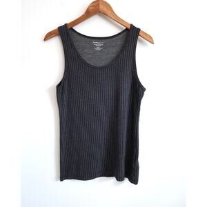 MAJESTIC FILATURES Cashmere Cotton Pinstripe Tank Top Neiman Marcus 3 L $295